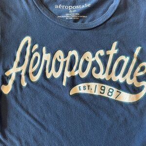 Aéropostale Blue Graphic T-Shirt women small